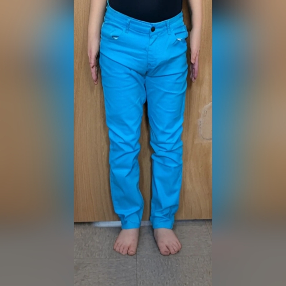Bright Blue Casual Pants